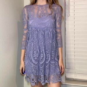 Purple lace dress